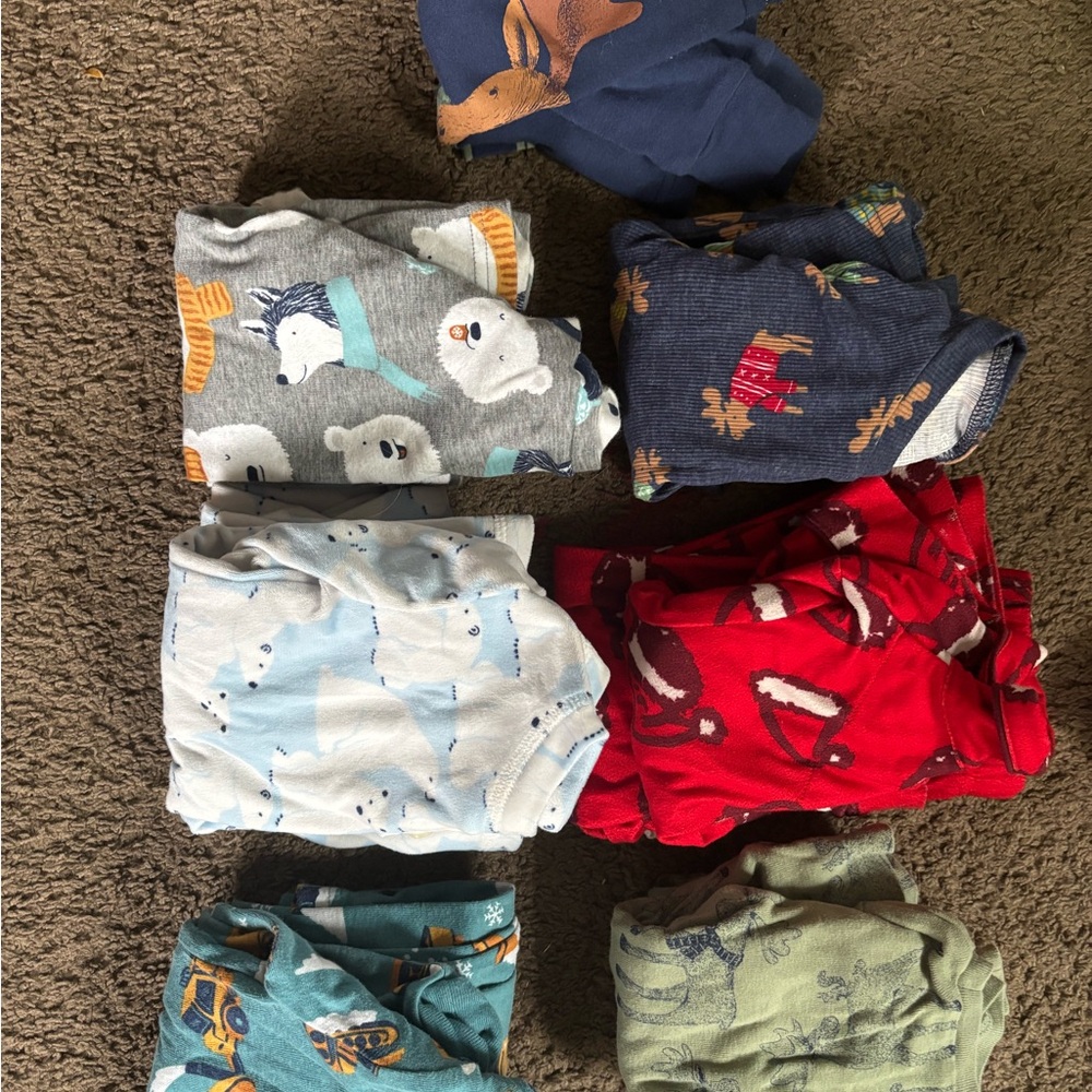 Assorted Kids Pajama Set with Animal Prints